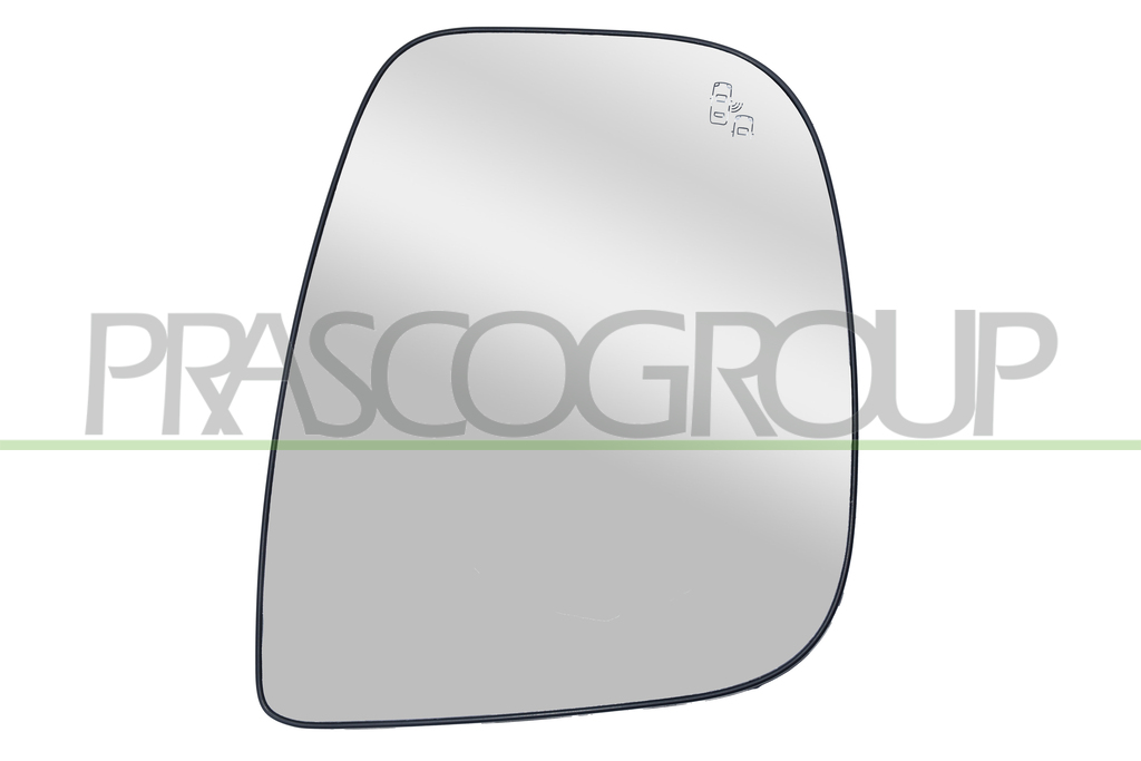 MIRROR GLASS BASE RIGHT-HEATED-BLIS-CONVEX