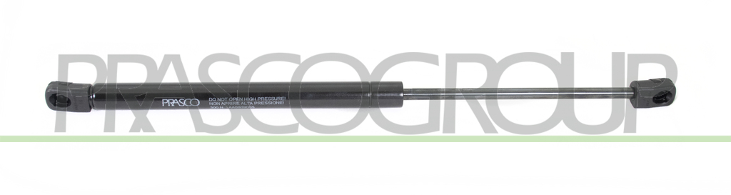 AMORTIGUADOR DE CAPO DERECHO/IZQUIERDO - 300 N - L 397 mm - C 157 mm - Ø 18 mm - Ø 8 mm MOD. SEDAN/FAMILIAR