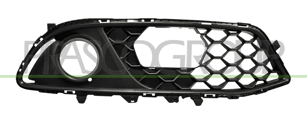 BUMPER GRILLE RIGHT-BLACK-WITH FOG LAMP HOLE-WITH HOLE FOR RADAR