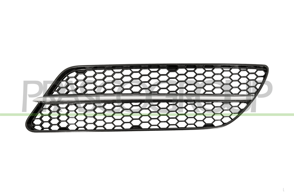 BUMPER GRILLE LEFT-BLACK-WITH SATIN TRIM