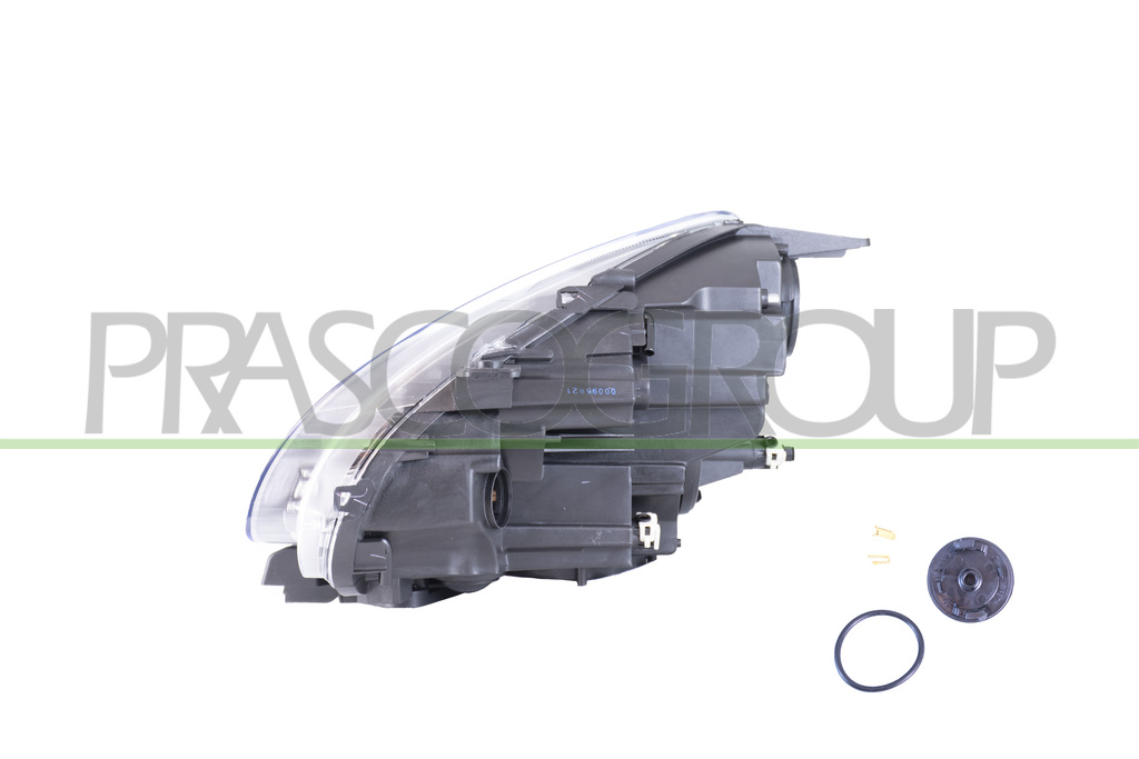 PROIETTORE DESTRO H7+H1-ELETTRICO-CON MOTORE-CON LUCE DIURNA-NERO-LED