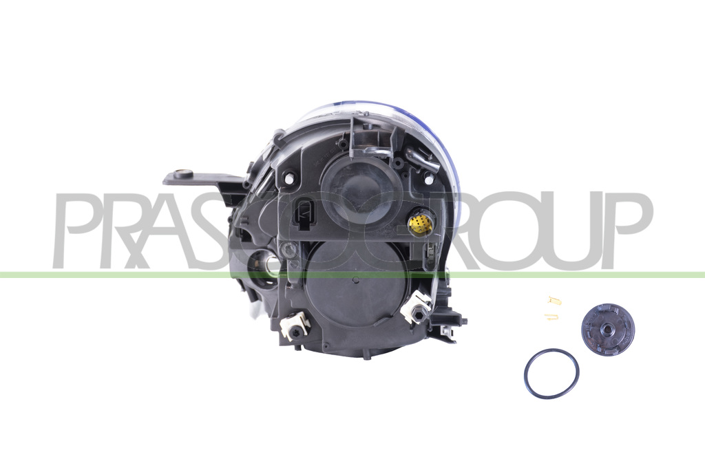 PROIETTORE DESTRO H7+H1-ELETTRICO-CON MOTORE-CON LUCE DIURNA-NERO-LED