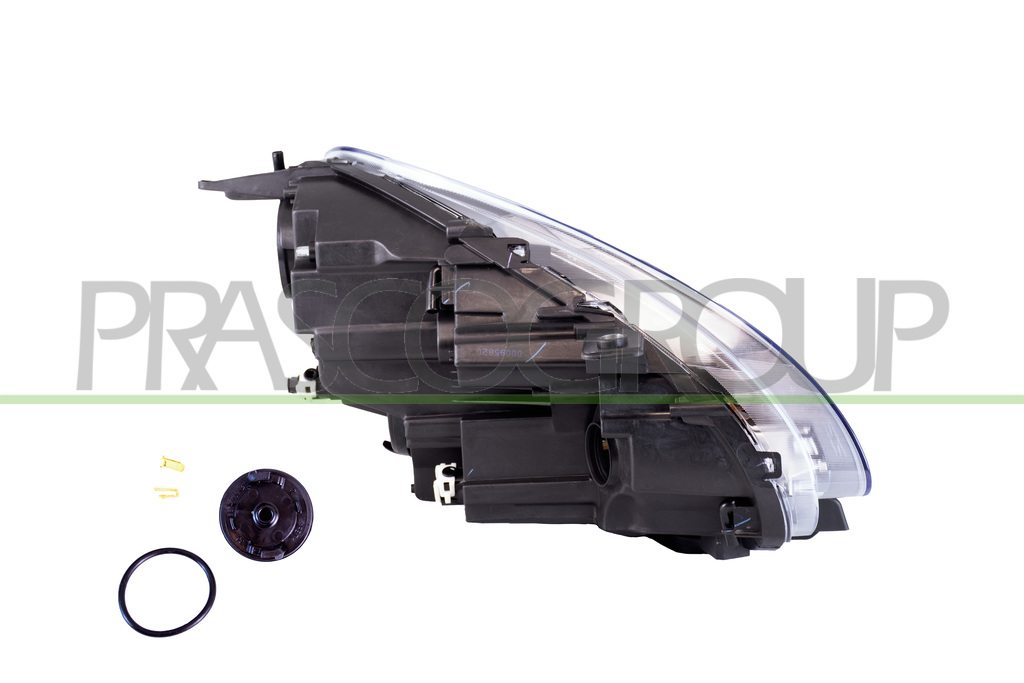 SCHEINWERFER LINKS-H7+H1-MIT LWR-MIT MOTOR-MIT TAGFAHRLICHT-SCHWARZ-LED