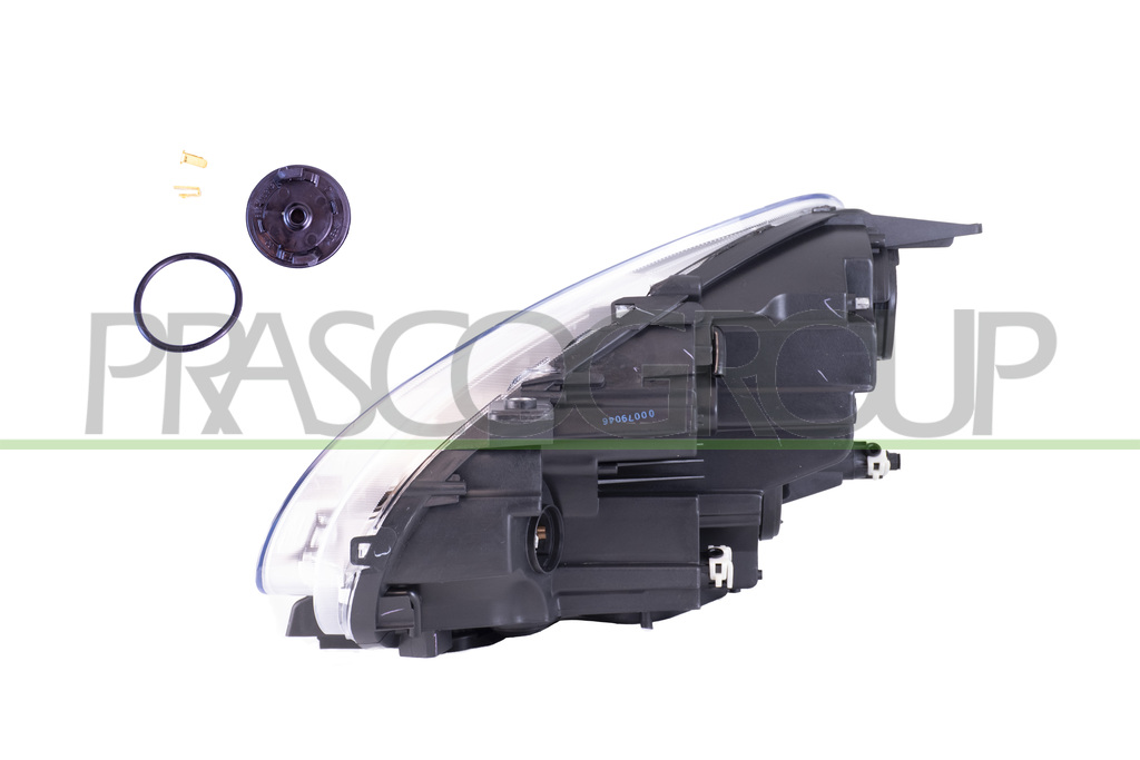 PROIETTORE DESTRO H7+H1-ELETTRICO-CON MOTORE-CON LUCE DIURNA-CROMATO-LED