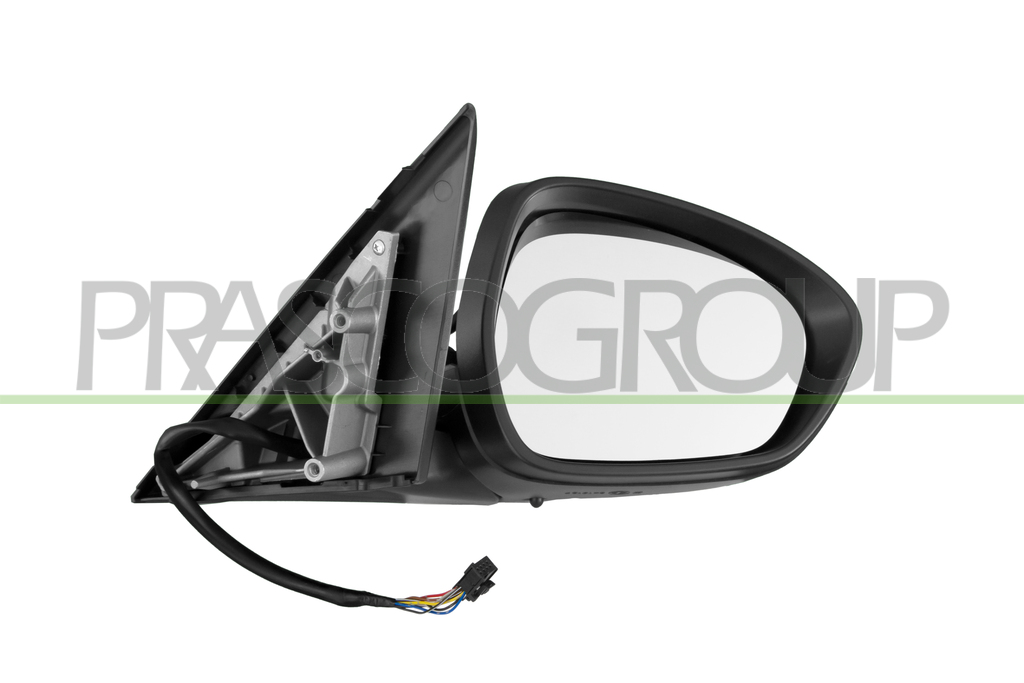 DOOR MIRROR RIGHT-ELECTRIC-PRIMED-HEATED-WITH SENSOR-WITH LAMP-CONVEX-8 PINS