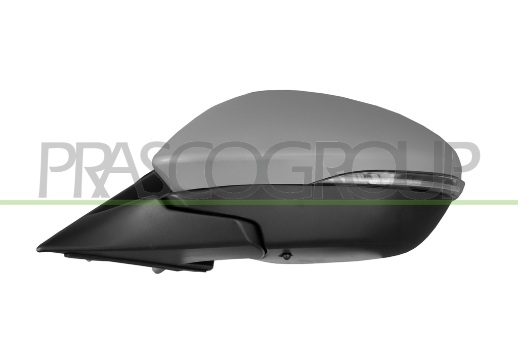 DOOR MIRROR LEFT-ELECTRIC-PRIMED-HEATED-WITH LAMP-CONVEX-6 PINS