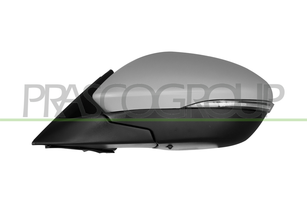 DOOR MIRROR LEFT-ELECTRIC-PRIMED-HEATED-FOLDABLE-WITH LAMP-WITH MEMORY-CONVEX-12 PINS