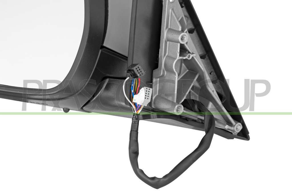 DOOR MIRROR LEFT-ELECTRIC-PRIMED-HEATED-FOLDABLE-WITH LAMP-WITH MEMORY-CONVEX-12 PINS