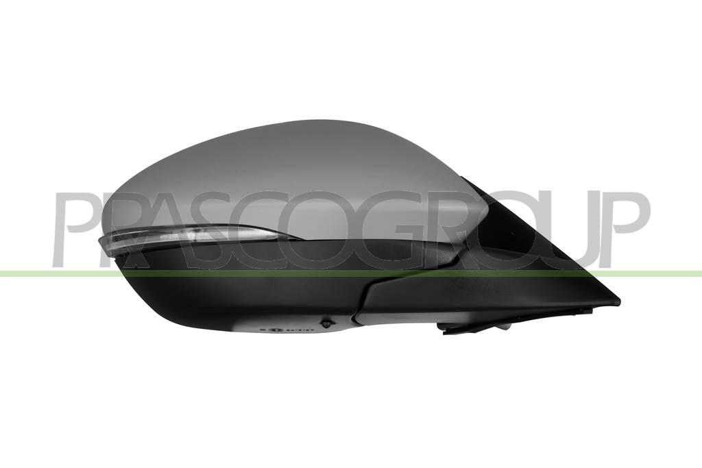DOOR MIRROR RIGHT-ELECTRIC-PRIMED-HEATED-WITH SENSOR-FOLDABLE-WITH MEMORY-WITH LAMP-BLIS-CONVEX-18 PINS