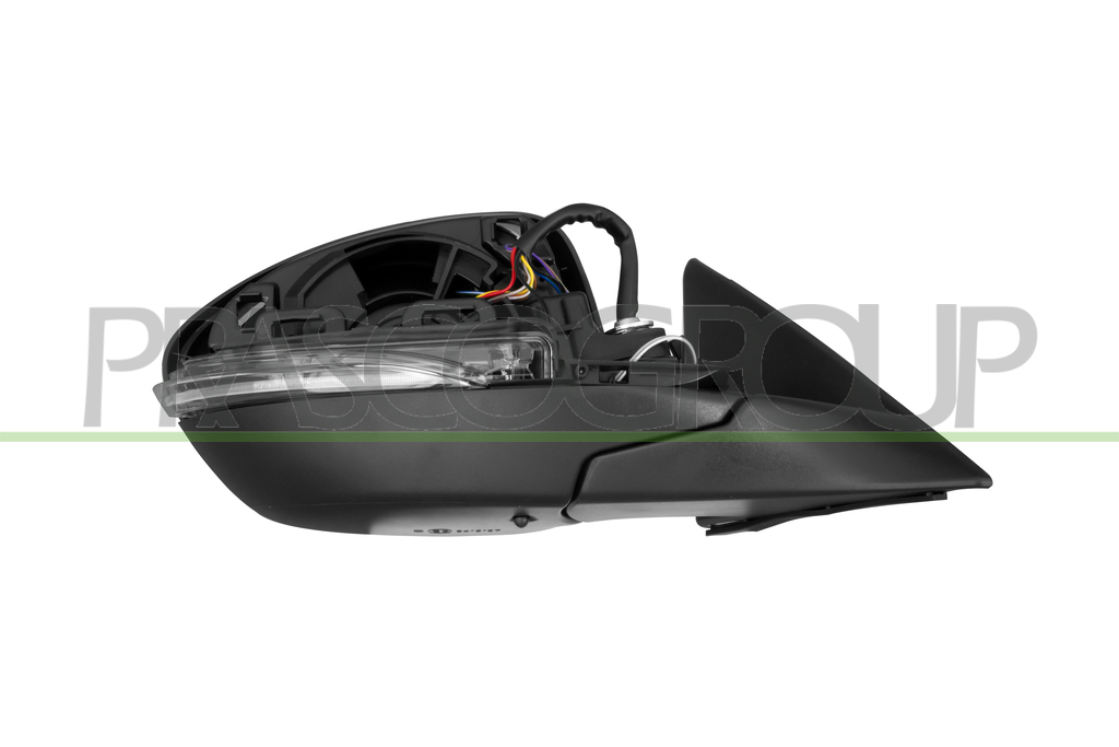 DOOR MIRROR RIGHT-ELECTRIC-PRIMED-HEATED-WITH SENSOR-FOLDABLE-WITH MEMORY-WITH LAMP-BLIS-CONVEX-18 PINS