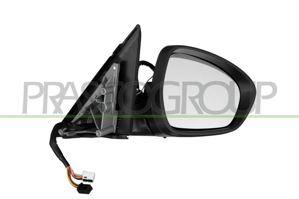 DOOR MIRROR RIGHT-ELECTRIC-PRIMED-HEATED-WITH SENSOR-FOLDABLE-WITH MEMORY-WITH LAMP-BLIS-CONVEX-18 PINS