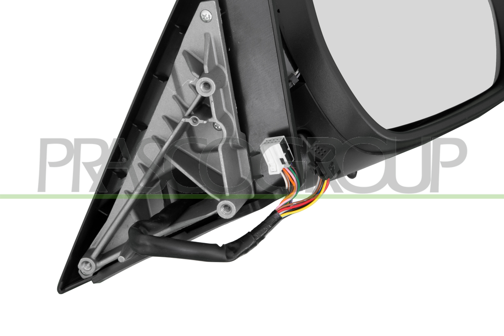 DOOR MIRROR RIGHT-ELECTRIC-PRIMED-HEATED-WITH SENSOR-FOLDABLE-WITH MEMORY-WITH LAMP-BLIS-CONVEX-18 PINS