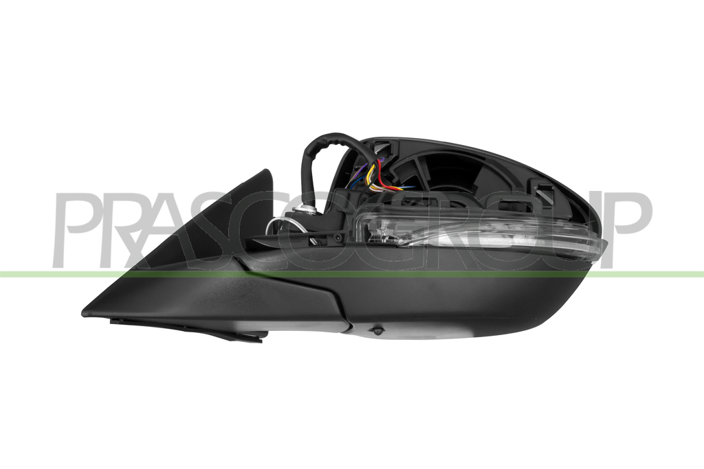 DOOR MIRROR LEFT-ELECTRIC-PRIMED-HEATED-FOLDABLE-WITH MEMORY-WITH LAMP-BLIS-CONVEX-16 PINS