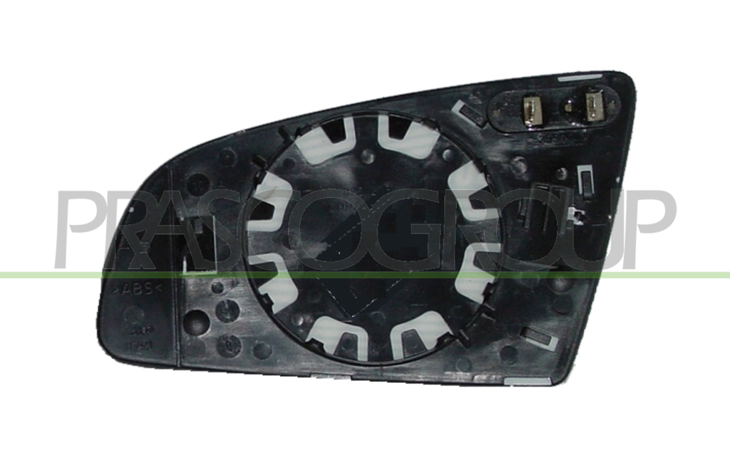 MIRROR GLASS BASE RIGHT-HEATED-ASPHERICAL-CHROME