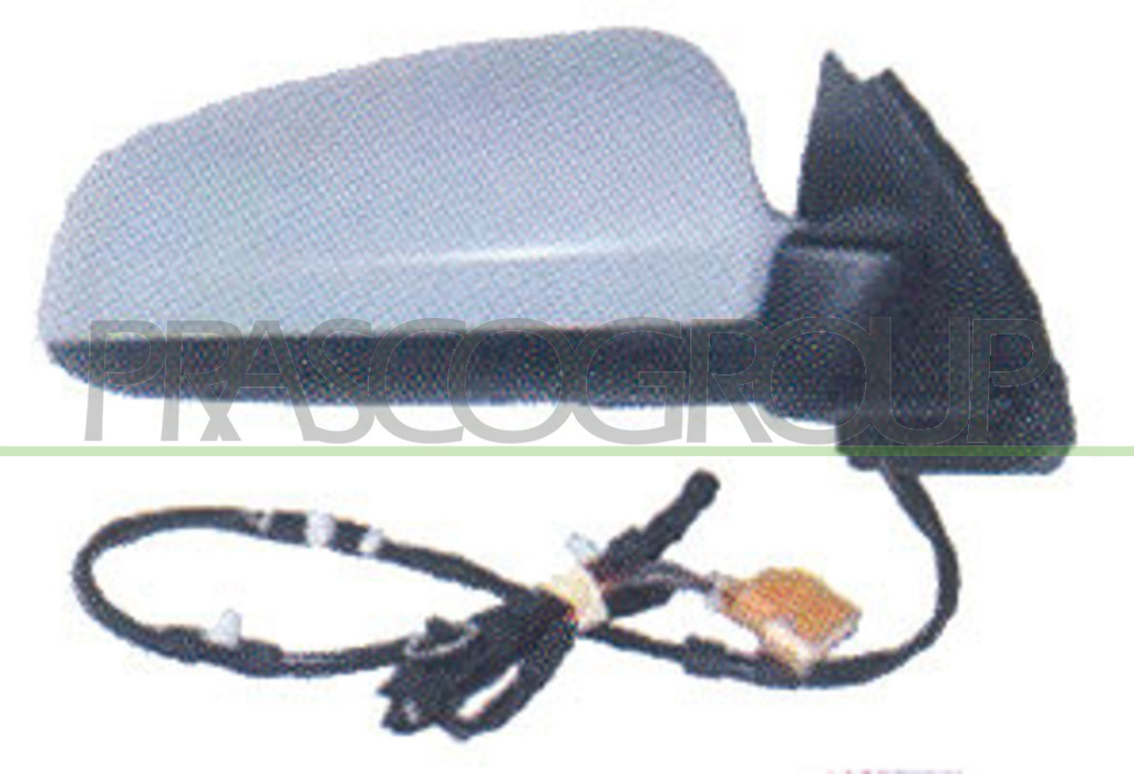 RETROVISORE DESTRO-ELETTRICO-TERMICO-CON PRIMER-ASFERICO-7 PINS