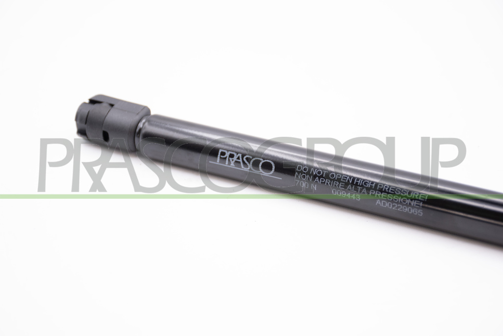 TAILGATE GAS SPRING RIGHT/LEFT - 700 N - L 297 mm - S 65 mm - Ø 18 mm - Ø 8 mm MOD. 4 DOOR