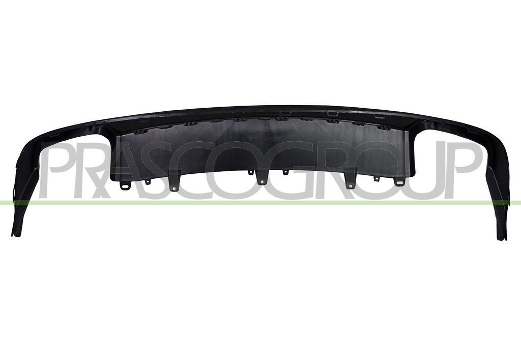 REAR BUMPER SPOILER-BLACK-TEXTURED FINISH-WITH DOUBLE HOLE FOR EXHAUST