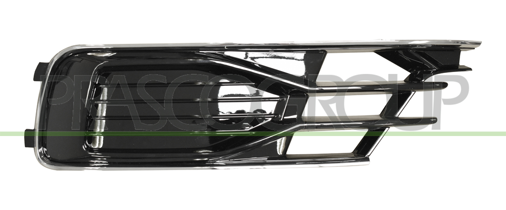 GRILLE GAUCHE NOIRE BRILLANTE DE PARE-CHOCS-AVEC CADRE CHROME'