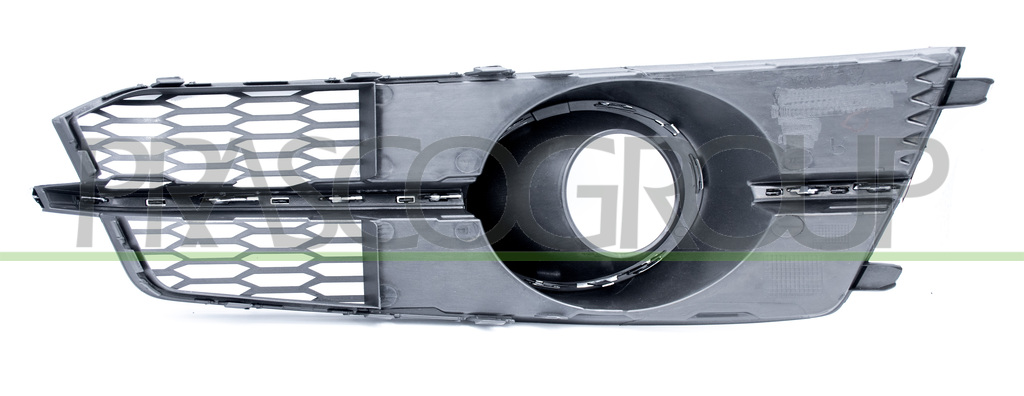 GRILLE GAUCHE NOIRE DE PARE-CHOCS-AVEC SIEGES ANTIBROUILLARD-AVEC CADRE ET MOULURE CHROMEE MOD. S-LINE
