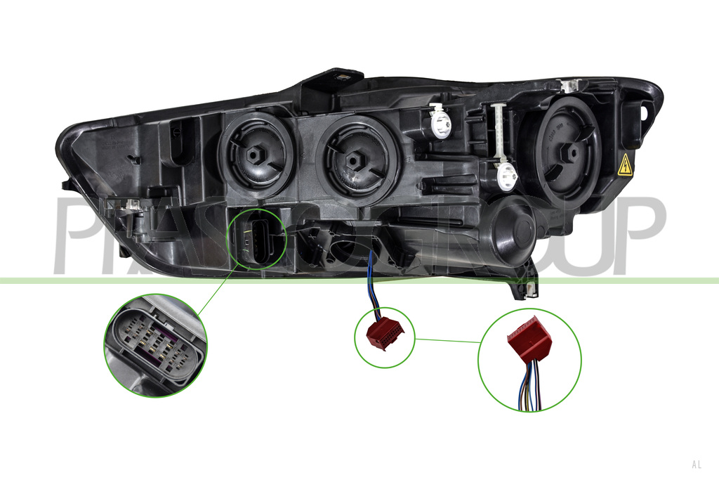 PROIETTORE DESTRO D5S/H7-ELETTRICO-CON MOTORE-CON LUCE DIREZIONALE-CON LUCE DIURNA-LED-VERSIONE HELLA