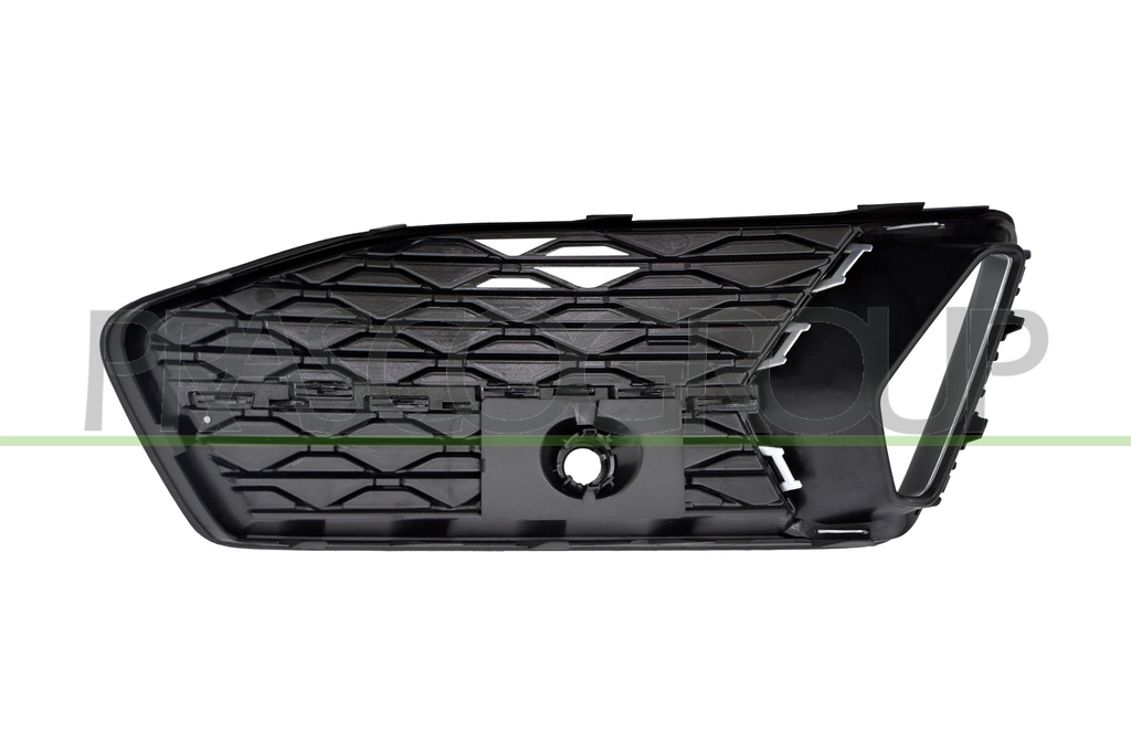 REJILLA IZQUIERDA PARACHOQUES DELANTERO-NEGRA-GRANULADA-CON MOLDURA PLATEADA MOD. SPORT