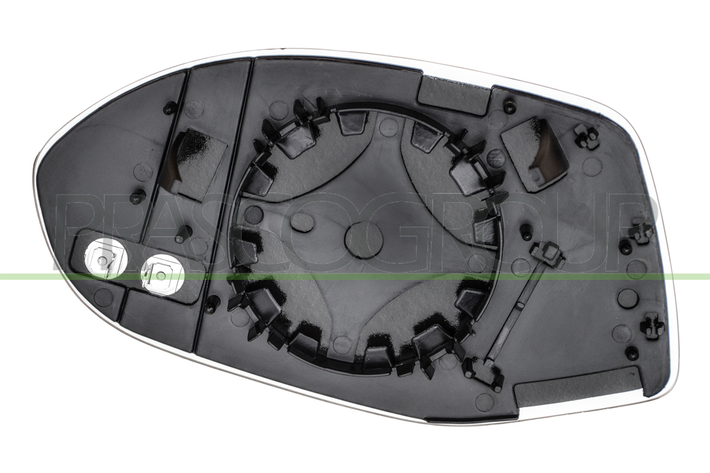 MIRROR GLASS BASE RIGHT-HEATED-CONVEX-CHROME