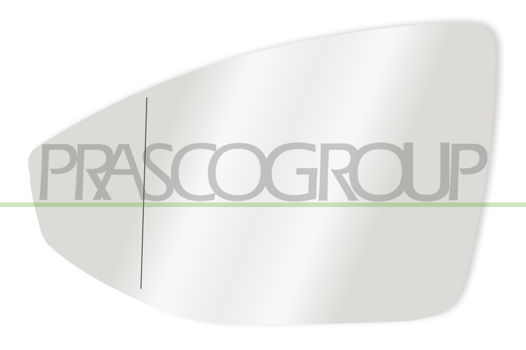 MIRROR GLASS BASE LEFT-HEATED-CONVEX