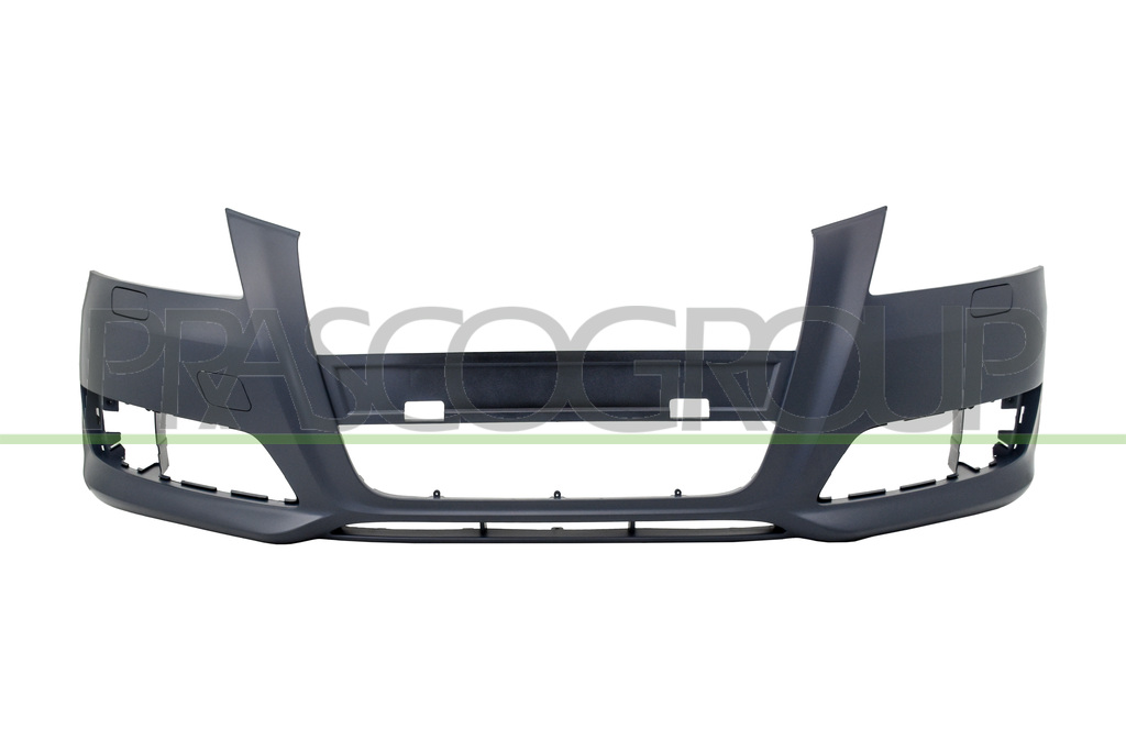 FRONT BUMPER-PRIMED-WITH HEADLAMP WASHER HOLES-WITH CUTTING MARKS FOR SENSORS+PARK ASSIST