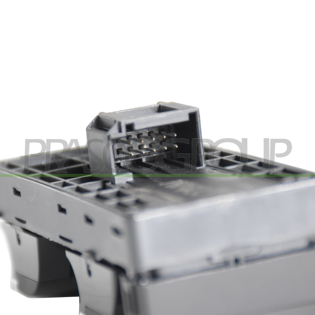 FRONT DOOR LEFT WINDOW REGULATOR PUSH-BOTTON PANEL-BLACK/CHROME EDGE-4 SWITCHES-10 PINS