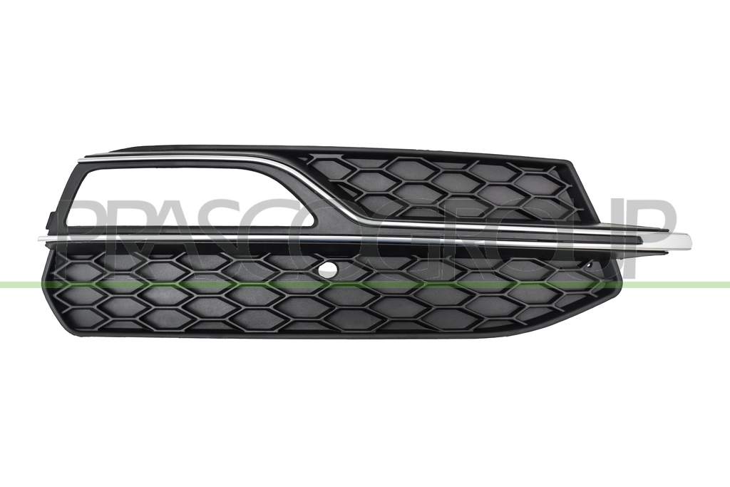 GRILLE DROITE DE PARE-CHOCS-AVANT-NOIRE-AVEC SIEGES ANTIBROUILLARD-AVEC MOULURE ARGENT MOD. S-LINE