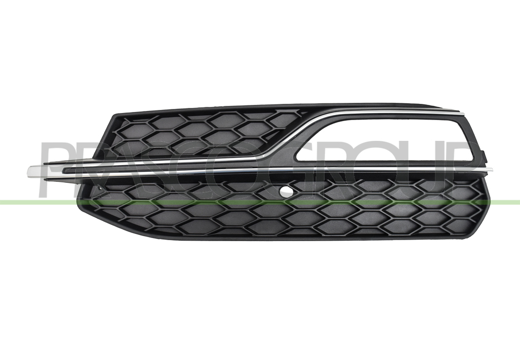 FRONT BUMPER GRILLE LEFT-BLACK-WITH FOG LAMP HOLES-WITH SILVER MOLDING-CLOSED MOD. S-LINE