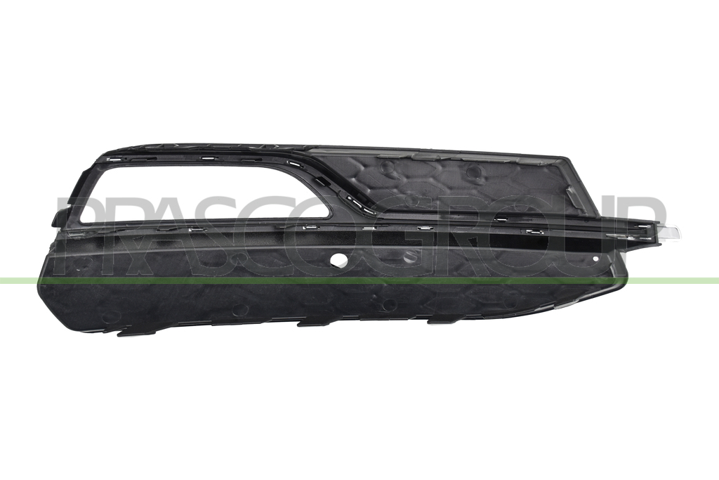 FRONT BUMPER GRILLE LEFT-BLACK-WITH FOG LAMP HOLES-WITH SILVER MOLDING-CLOSED MOD. S-LINE
