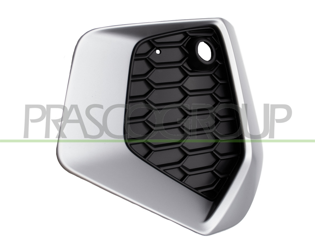 GRILLE GAUCHE NOIRE DE PARE-CHOCS AVEC CADRE ARGENT