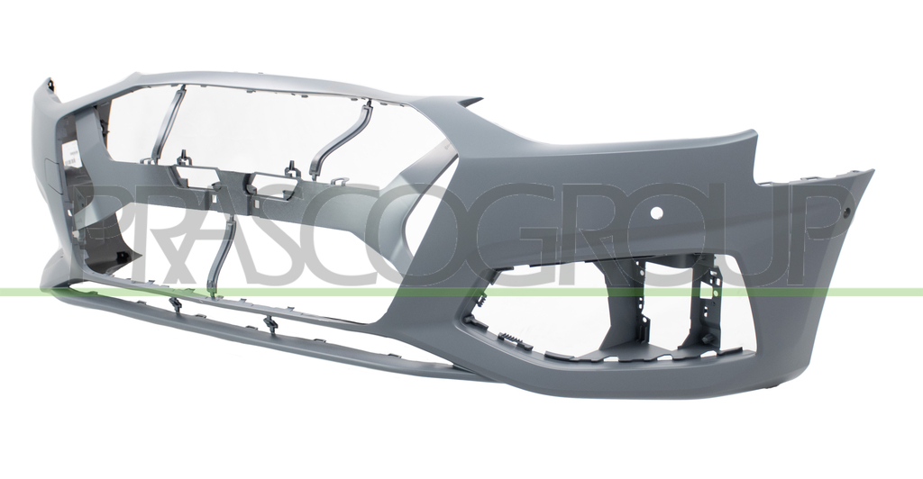 FRONT BUMPER-PRIMED-WITH PDC+SENSOR HOLDERS-WITH PARK ASSIST HOLES-WITH HEADLAMP WASHER CUTTING MARKS