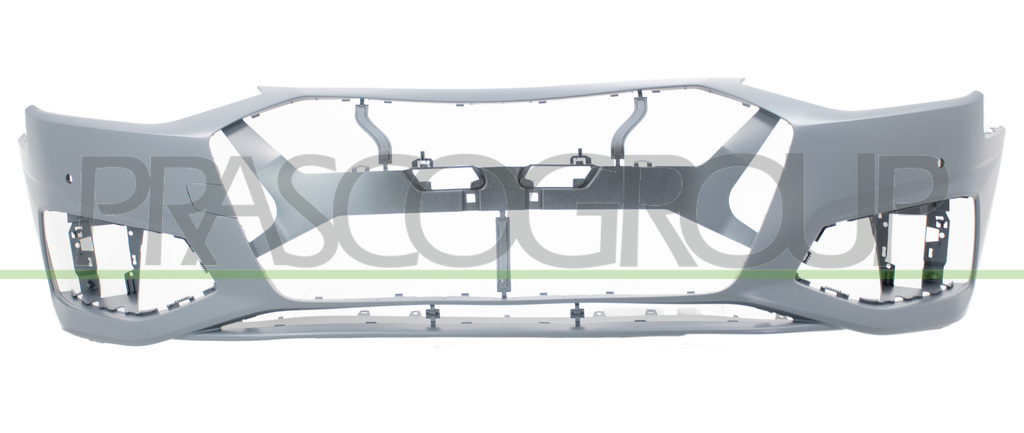 FRONT BUMPER-PRIMED-WITH PDC+SENSOR HOLDERS-WITH PARK ASSIST HOLES-WITH HEADLAMP WASHER CUTTING MARKS