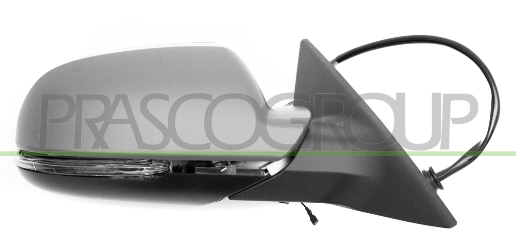 DOOR MIRROR RIGHT-ELECTRIC-HEATED-FOLDABLE-PRIMED-WITH LAMP-WITH AUTO DIMMING-ASPHERICAL-CHROME