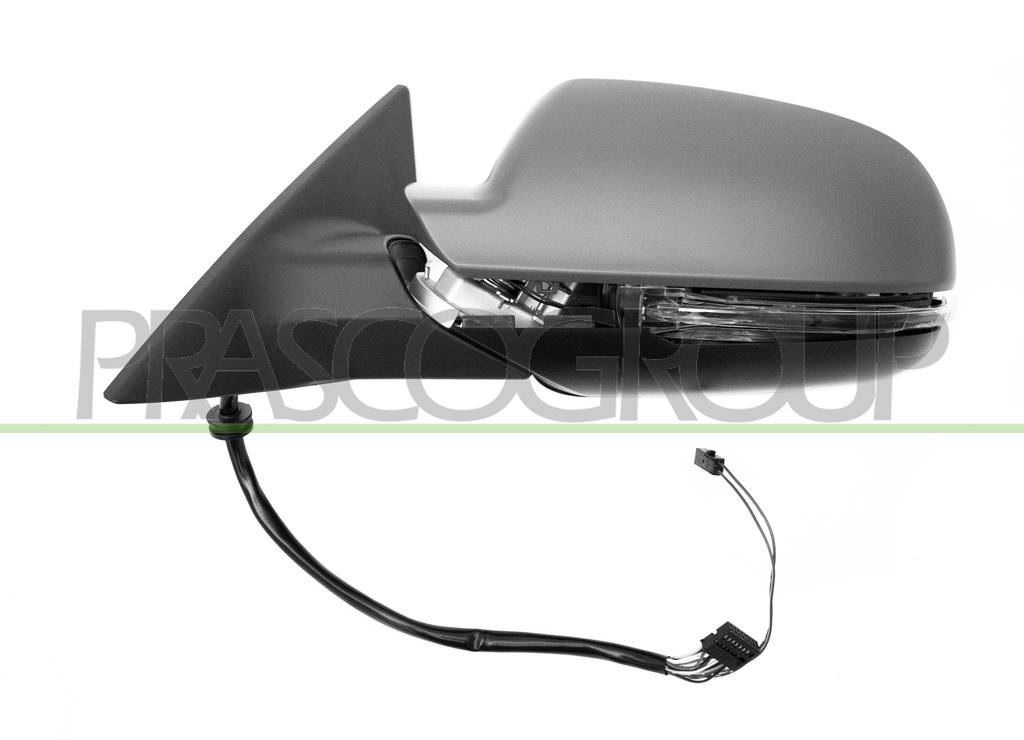DOOR MIRROR LEFT-ELECTRIC-HEATED-FOLDABLE-PRIMED-WITH LAMP-WITH MEMORY-WITH AUTO DIMMING-WITH LANE ASSIST-ASPHERICAL-CHROME