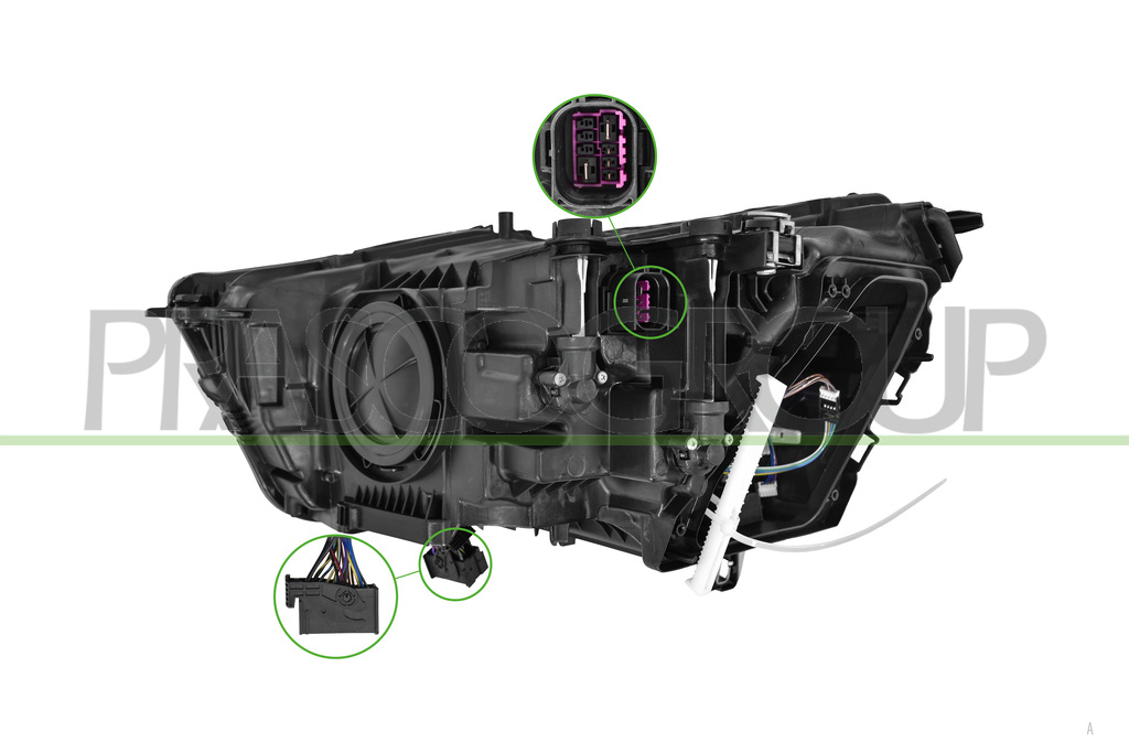 HEADLAMP RIGHT-ELECTRIC-WITH MOTOR-LED-ZKW TYPE
