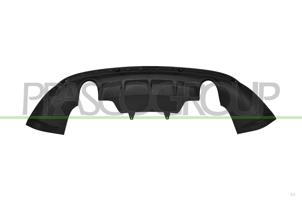 REAR BUMPER SPOILER-BLACK-TEXTURED FINISH-WITH PDC+SENSOR HOLDERS-WITH SINGLE EXHAUST ON RIGHT AND LEFT SIDE