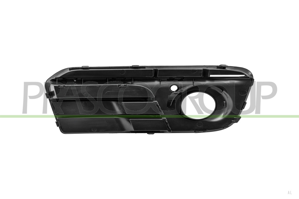 BUMPER GRILLE LEFT-BLACK-GLOSSY-WITH FOG LAMP HOLE-WITH CHROME FRAME