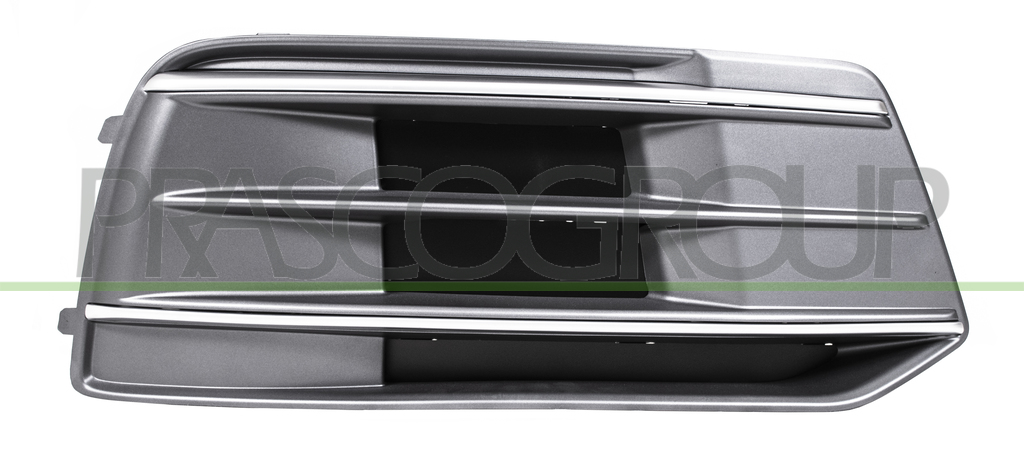 GRILLE DROITE NOIRE STRUCTUREE DE PARE-CHOCS AVANT AVEC MOULURE EN ARGENT SATINE'