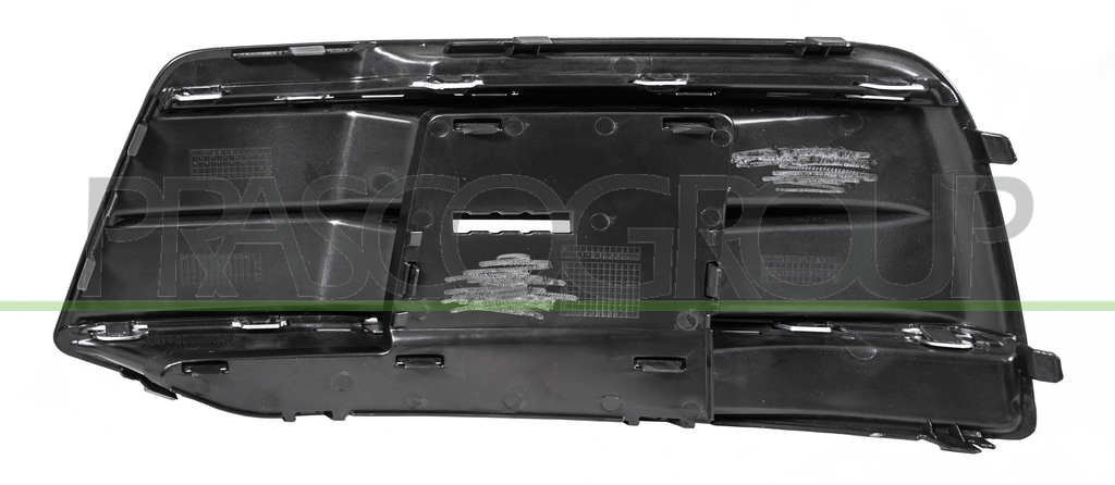 GRILLE DROITE NOIRE STRUCTUREE DE PARE-CHOCS AVANT AVEC MOULURE EN ARGENT SATINE'