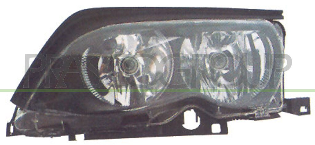 HEADLAMP LEFT H7+H7 ELECTRIC-WITH MOTOR-BLACK