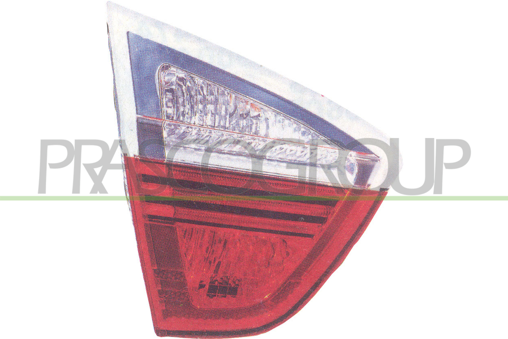 TAIL LAMP LEFT-INNER-WITHOUT BULB HOLDER-RED/CLEAR MOD. 4 DOOR