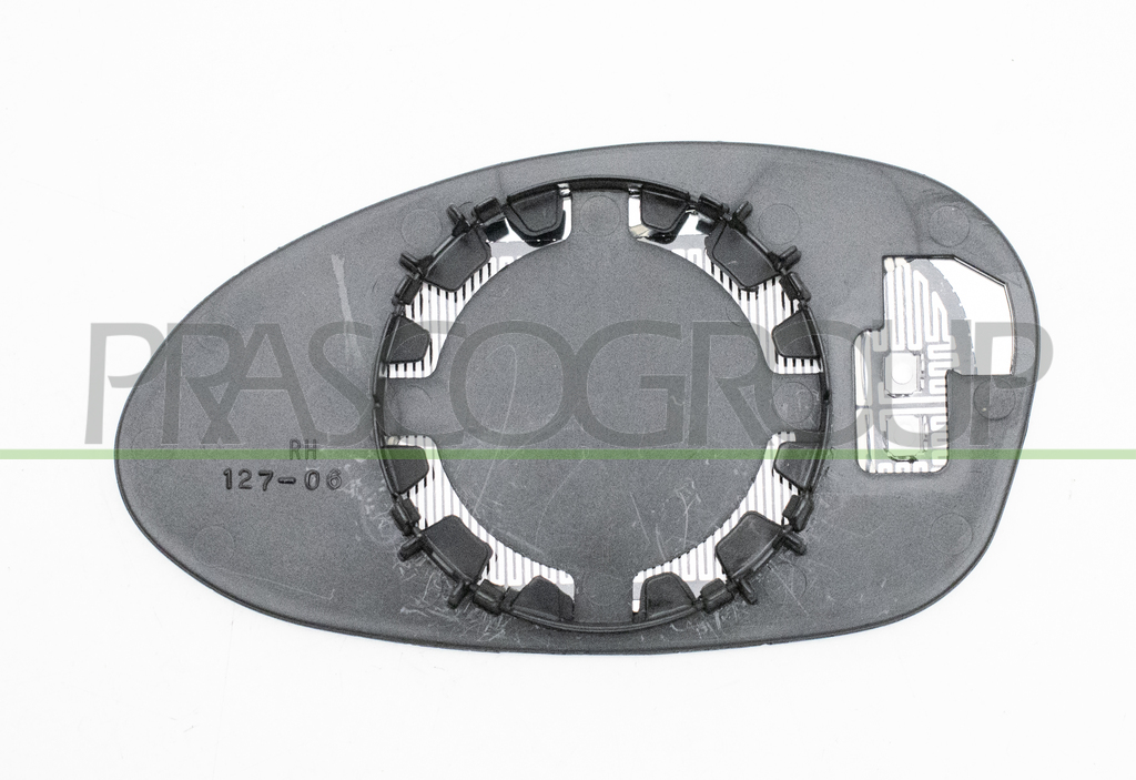 MIRROR GLASS BASE RIGHT-HEATED-ASPHERICAL-CHROME