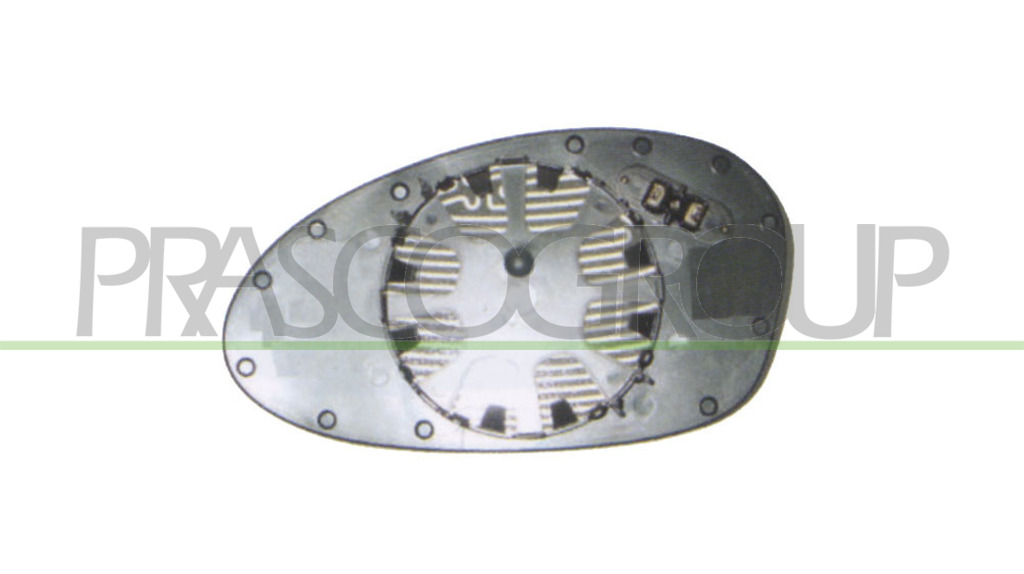 MIRROR GLASS BASE RIGHT-HEATED-CONVEX-BLUE MOD. 09/2009 >