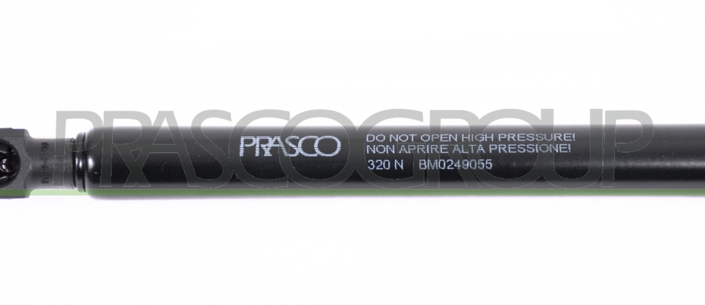 AMORTIGUADOR DE MALETERO DERECHO/IZQUIERDO PORTON TRASERO - 320 N - L 370 mm - C 110 mm - Ø 18 mm - Ø 8 mm