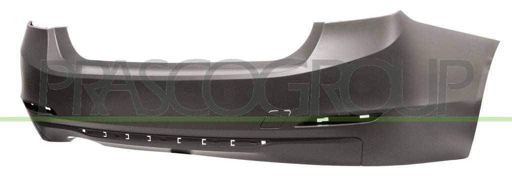 REAR BUMPER-PRIMED-WITH TWIN EXHAUST ON LEFT SIDE MOD. MODERN-LUXURY-SPORT 328-325-330-4 DOOR
