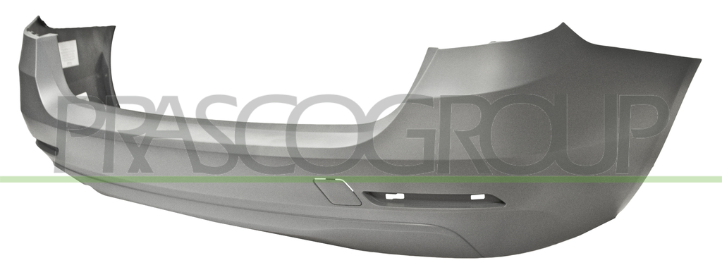 REAR BUMPER-PRIMED-WITH TOW HOOK COVER-WITH SENSOR CUTTING MARKS-WITH SINGLE EXHAUST ON LEFT SIDE MOD. STATION WAGON