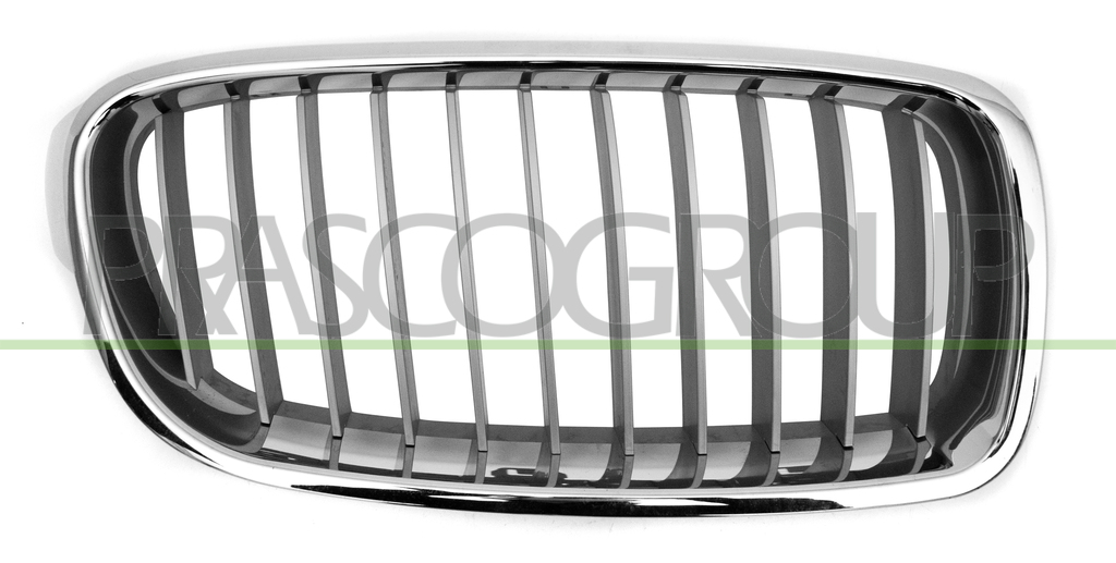 RADIATOR GRILLE RIGHT-SILVER PAINTED-WITH CHROME MOLDING MOD. MODERN LINE